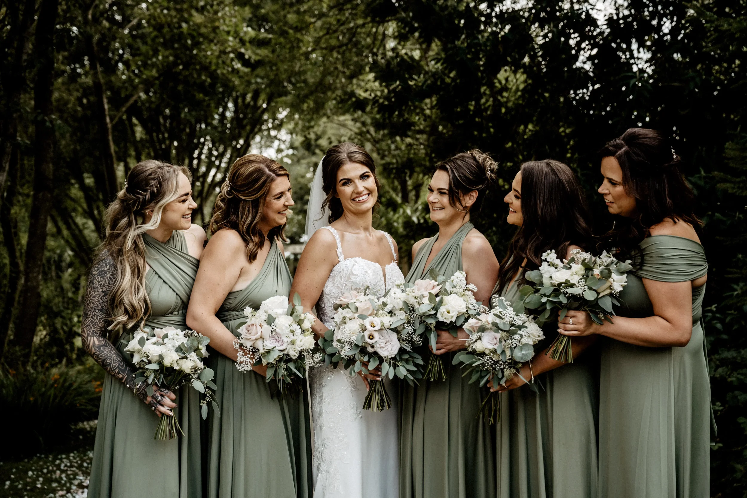 Bridesmaids at Lake Henry