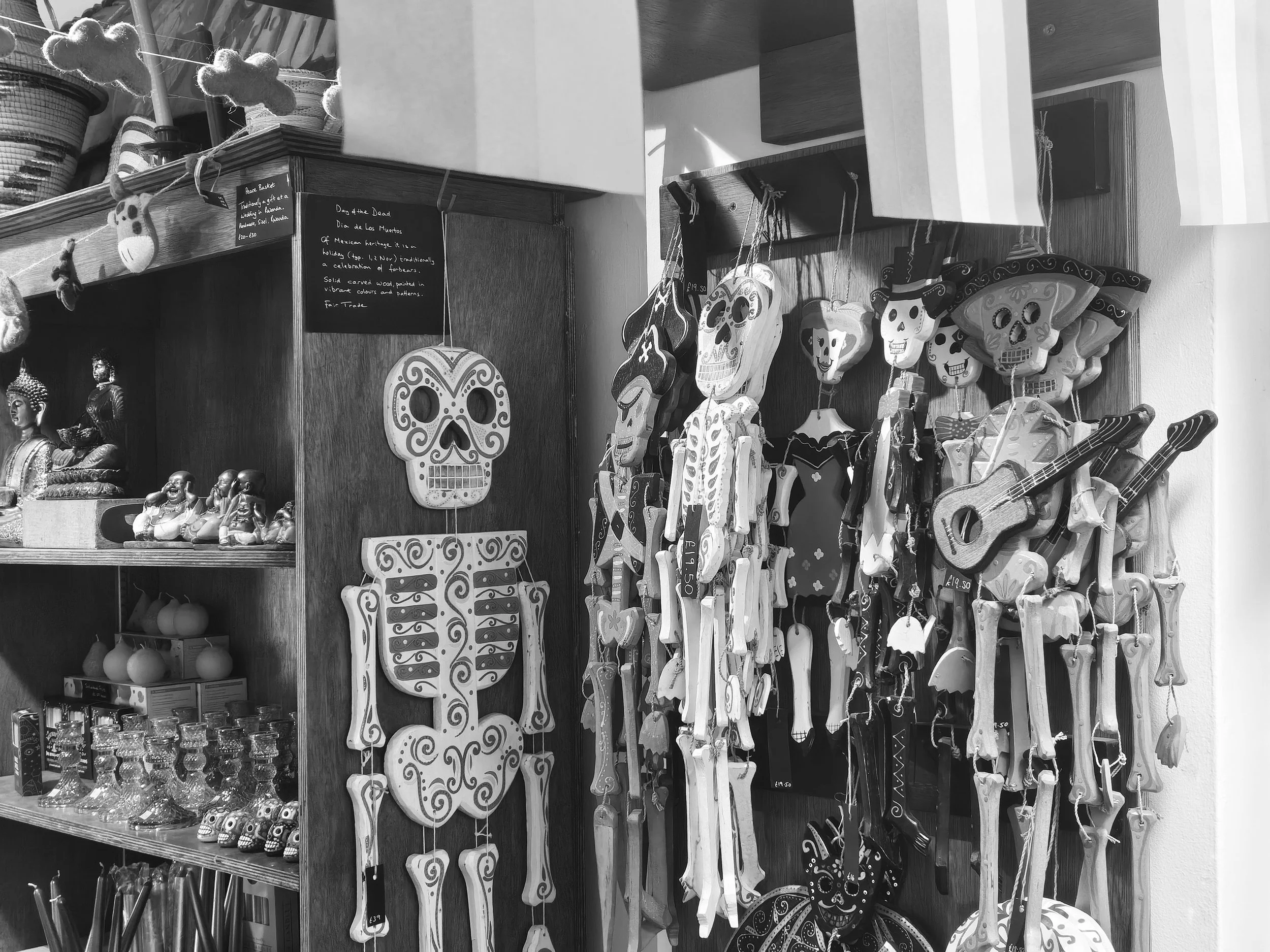skeletons hang out in a corner...