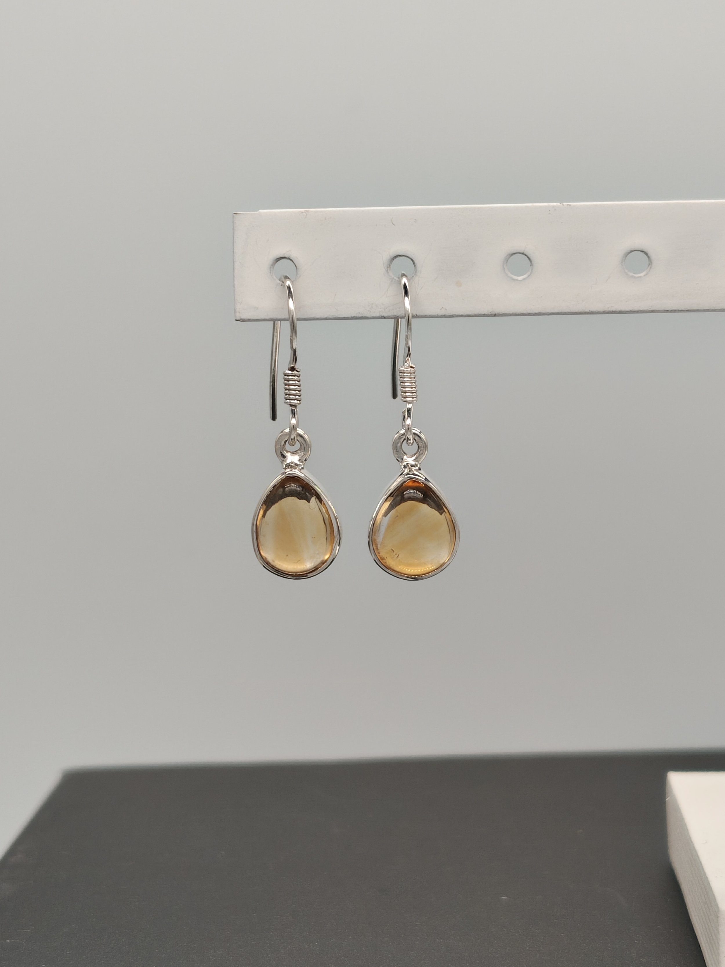Teardrop Drop Citrine Earrings