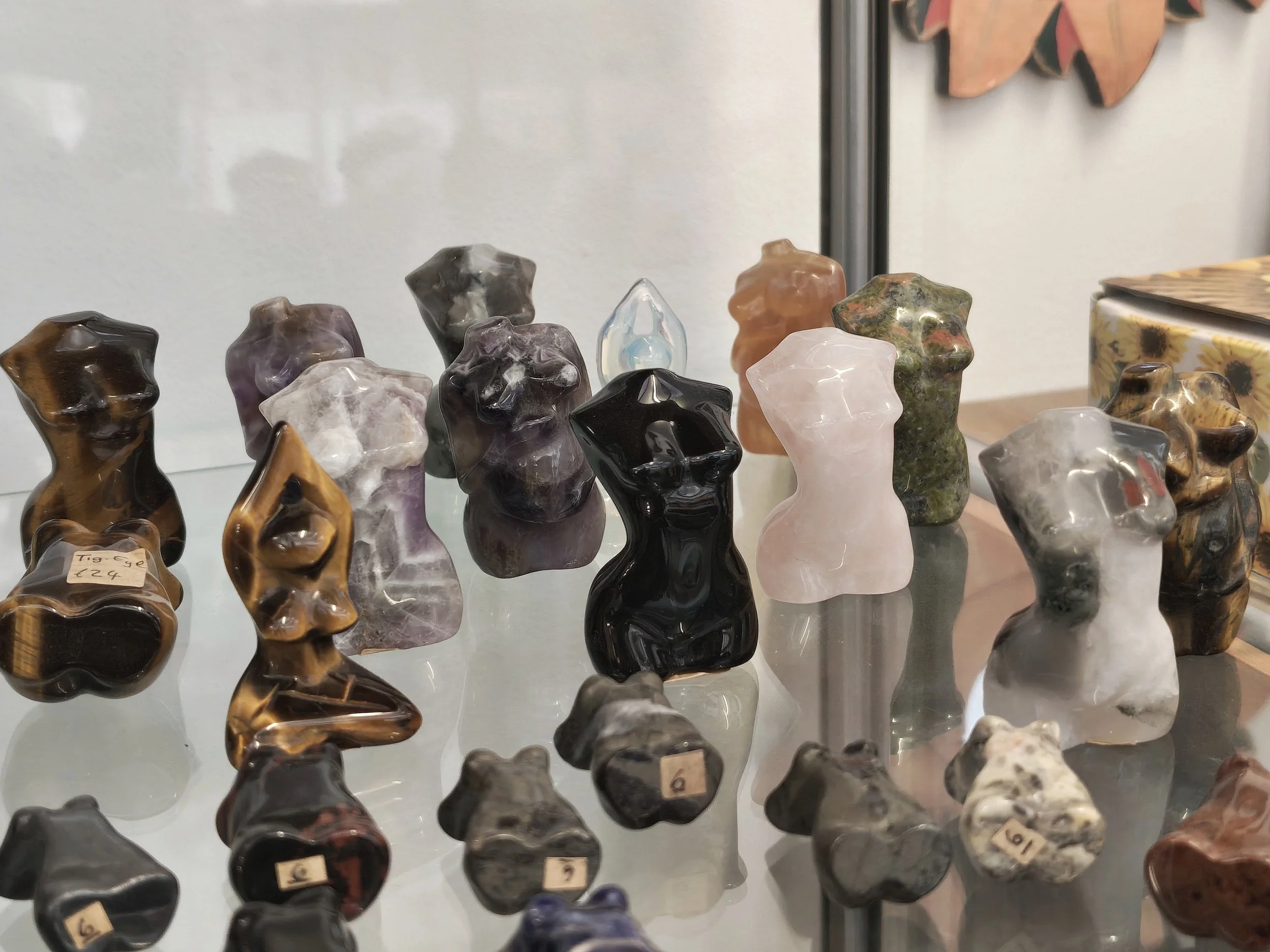 The feminine form carved from a range of protective crystals
