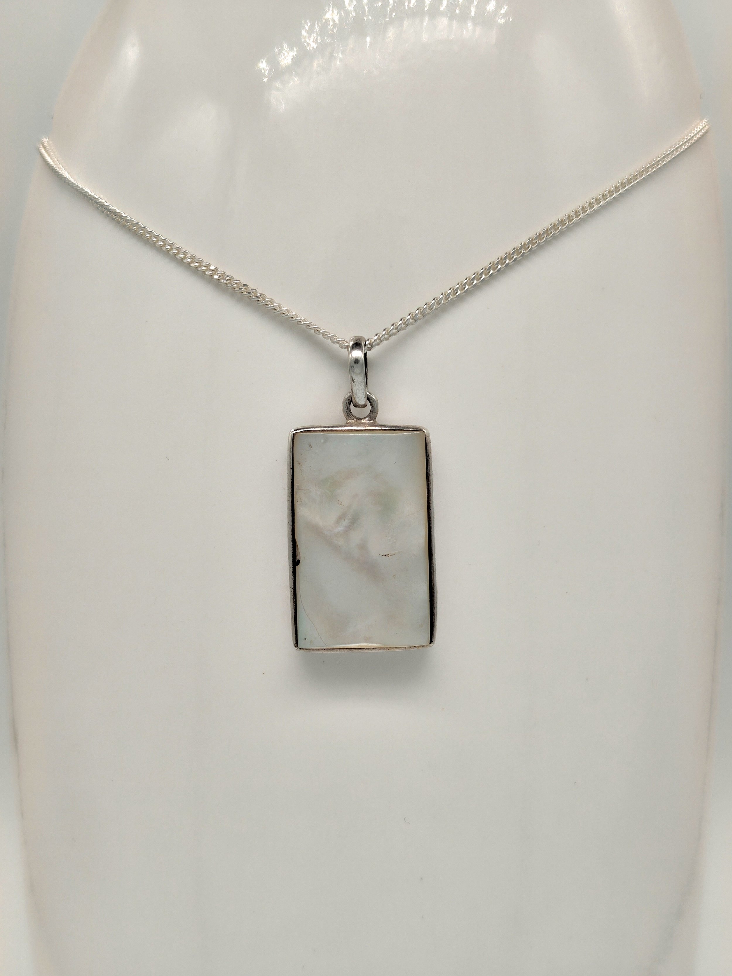 Rectangle Mother Of Pearl Pendant