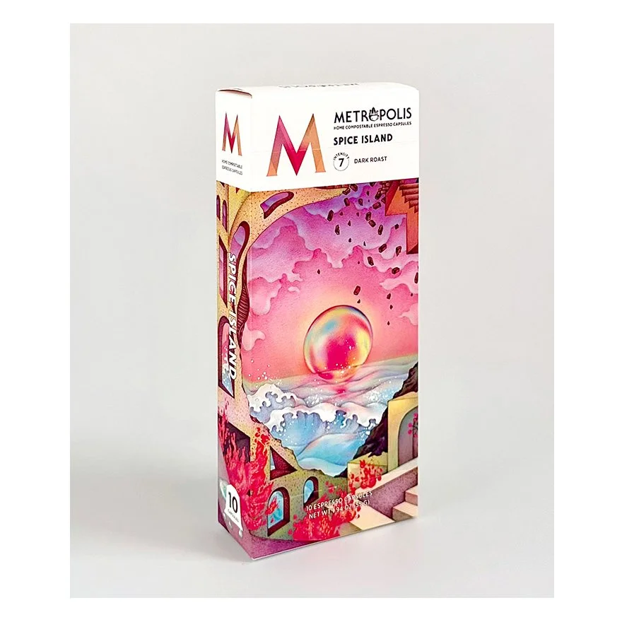 Metropolis Coffee - Packaging Illustration