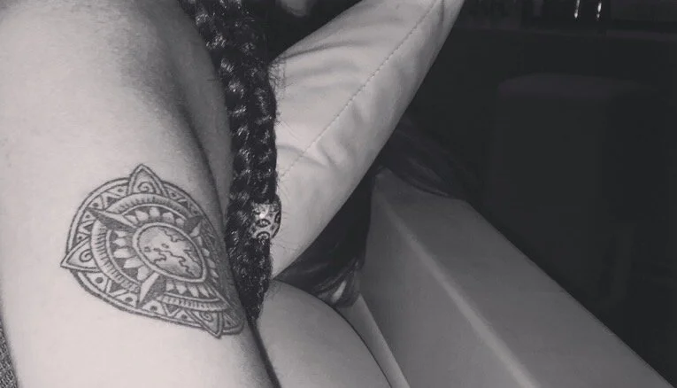 The tattoo is design by my Indonesian friend, Lelox and me. He is a part-time volunteer in the orphanage but also a tattoo artist. The center of my tattoo is a mini-map of the world, surrounding with compass and hour wheel. Outermost is covered by I…