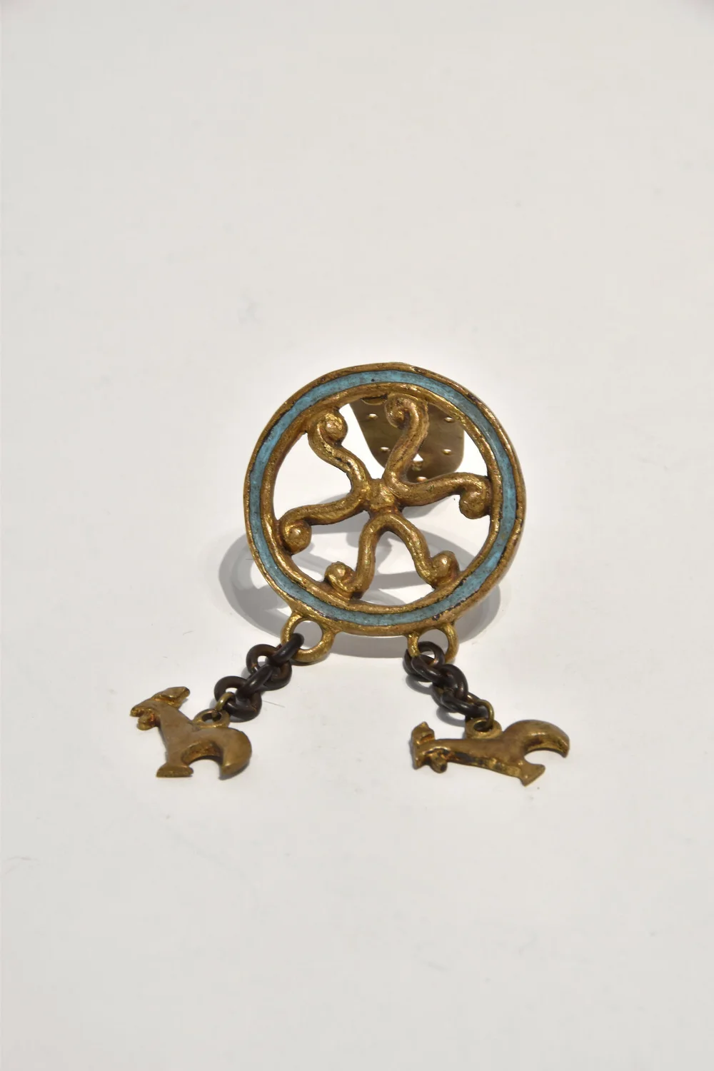Broche Art Déco Martelée Vintage Style Jean Despres - Argenté - Occasion