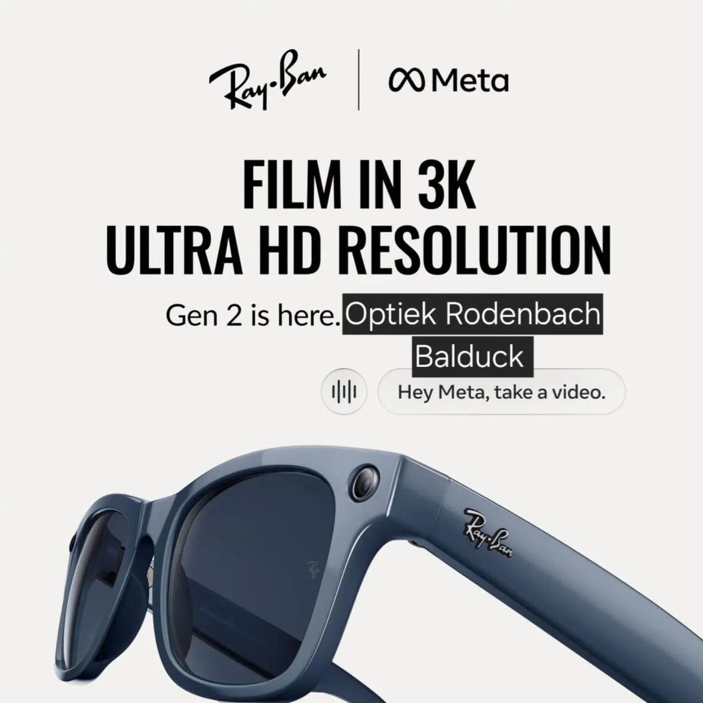 Nieuwe slimme Meta Gen2 brillen binnen.

Als dit geen mooi geschenk kan zijn.🎁

#meta #raybanmeta #Veurne #komdatzien #geschenkideen #sinterklaascadeau #kerstcadeaus #nieuwjaar