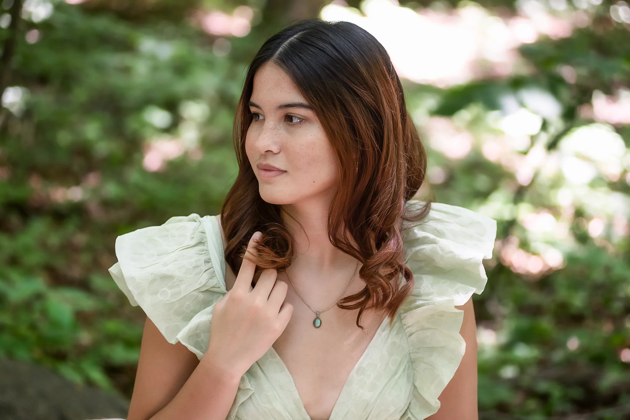 senior girl photo session at Big Rock Nature Preserve in Charlotte, NC