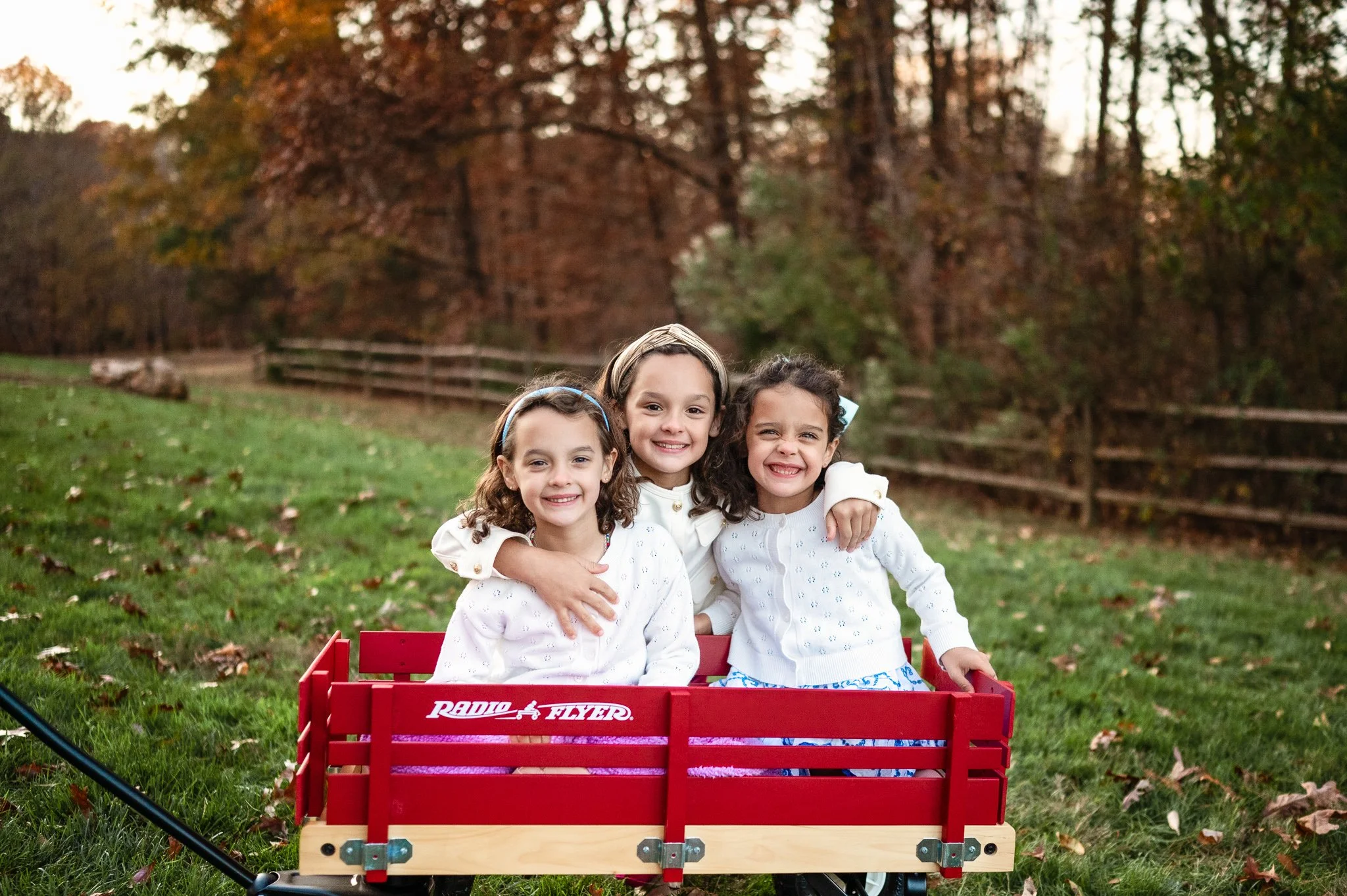 kids at golden hour family photo session at Dogwood Park, Waxhaw, NC