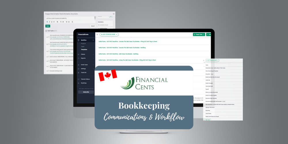 Financial Cents - Canadian Version - Bookkeeping Communication & Workflow Templates