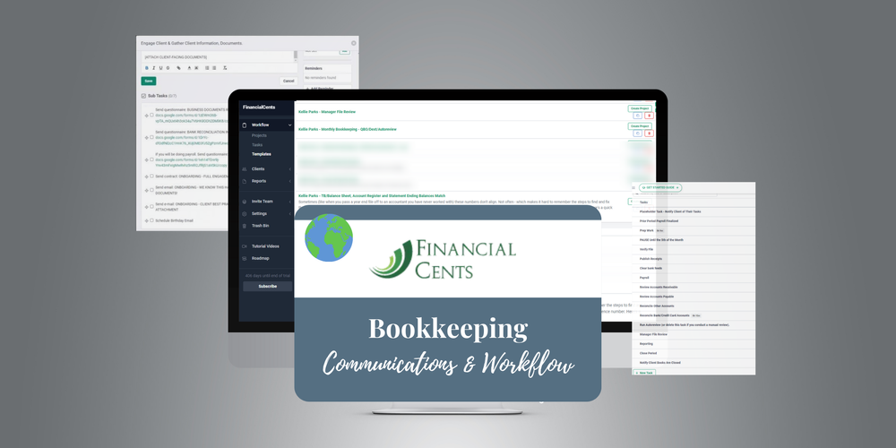 International Version - Financial Cents Bookkeeping Communication & Workflow Templates