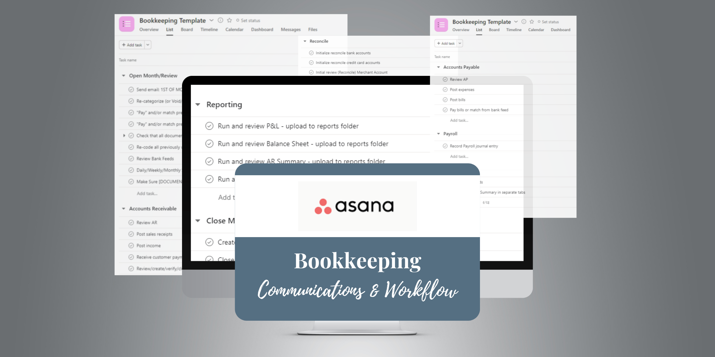 Asana Bookkeeping Communications and Workflow — Cloud Accounting Templates