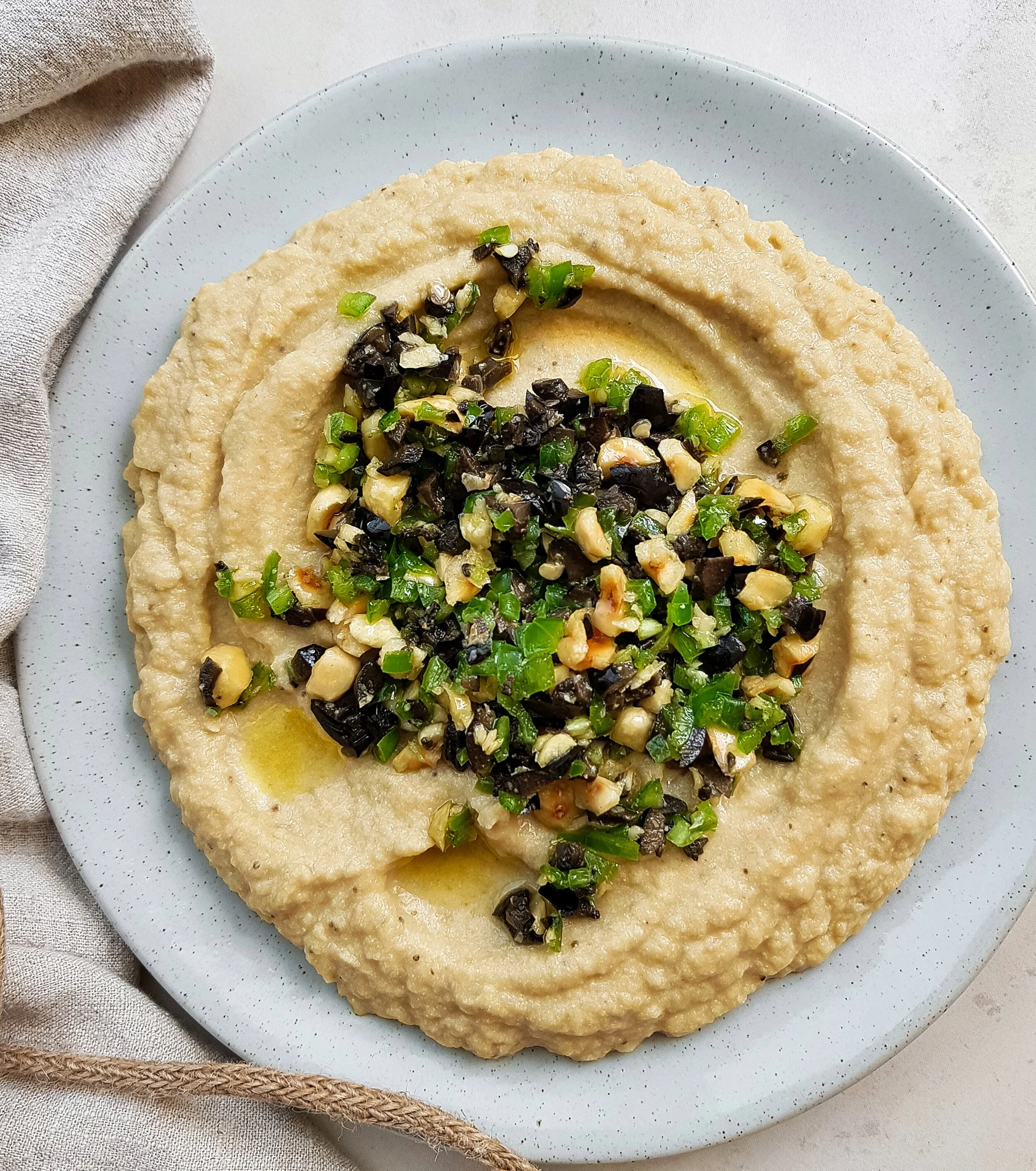 Eggplant Ricotta Dip With Olive Hazelnut Relish A Modern Sprout