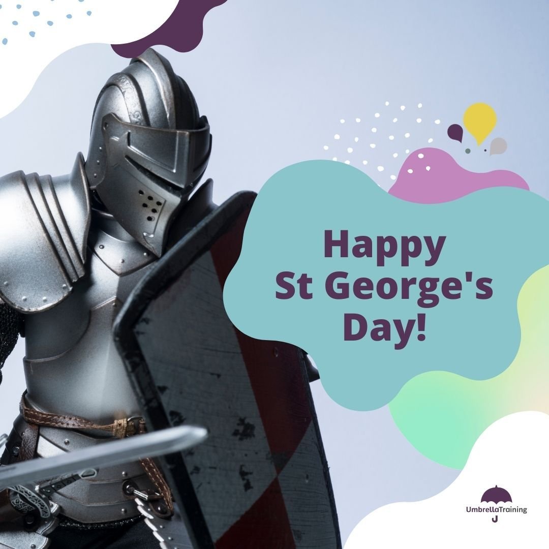 Happy St George&rsquo;s Day!󠁢󠁥󠁮󠁧󠁿 🏴󠁧󠁢󠁥󠁮󠁧󠁿

St George is England's patron saint and is often pictured as a heroic knight slaying a ferocious, fire-breathing dragon. Ways people might celebrate this day are: 

🏴󠁧󠁢󠁥󠁮󠁧󠁿Fly the flag of 