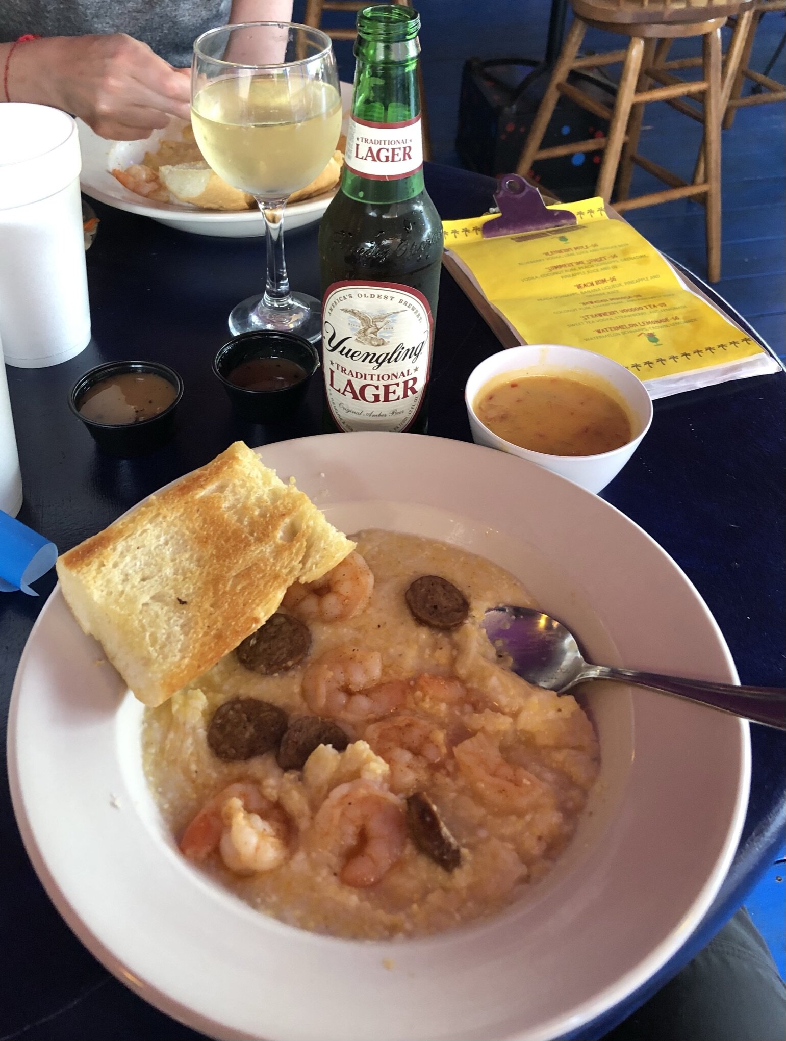 Shrimp and grits- over the border in SC