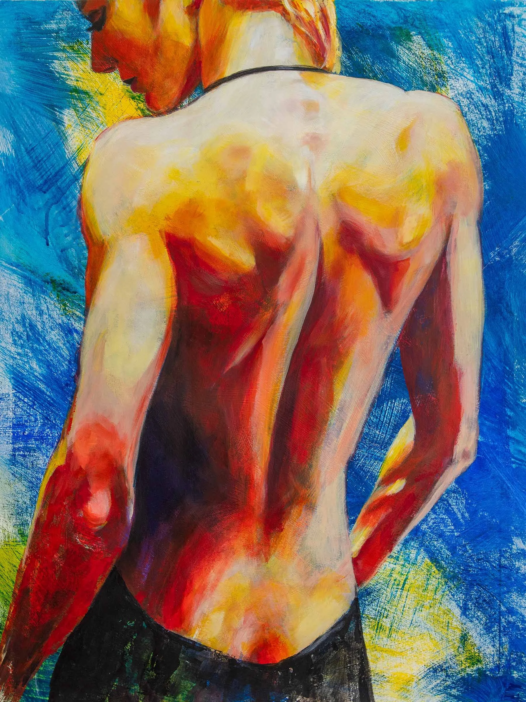 Living Colour #3 (Black Dress)
Year: 2025
Size: 22” x 30”
Media: Acrylic on Paper