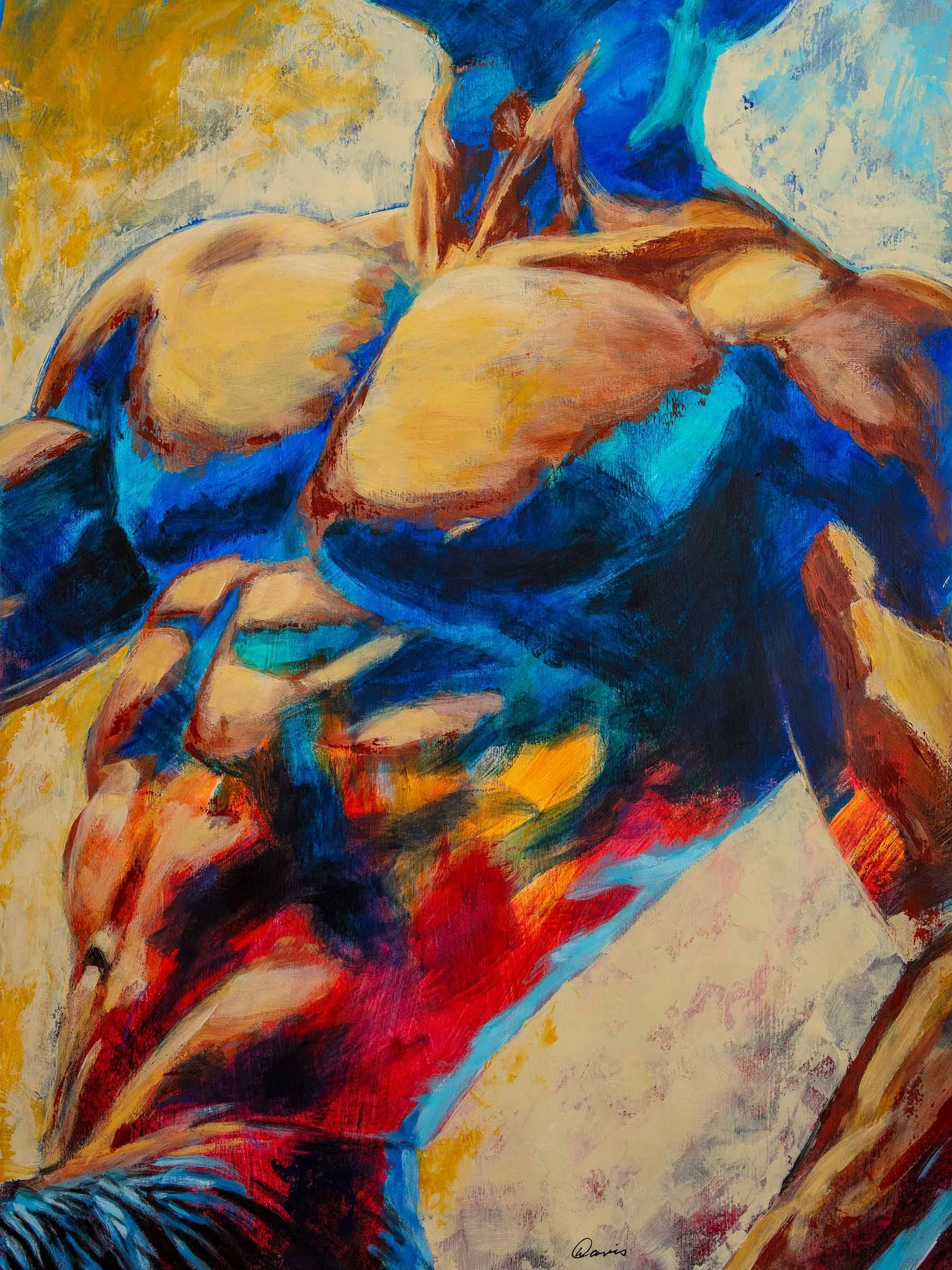 Living Color #2 (Torso)
Year: 2025
Size: 22” x 30”
Media: Acrylic on Paper