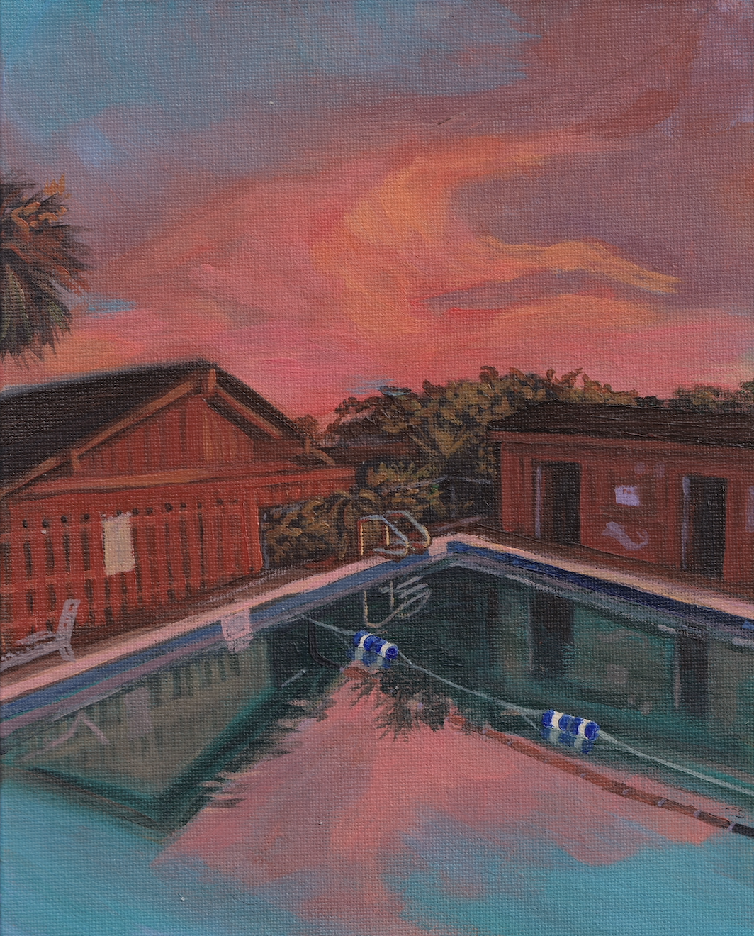 Pool House Sunset
