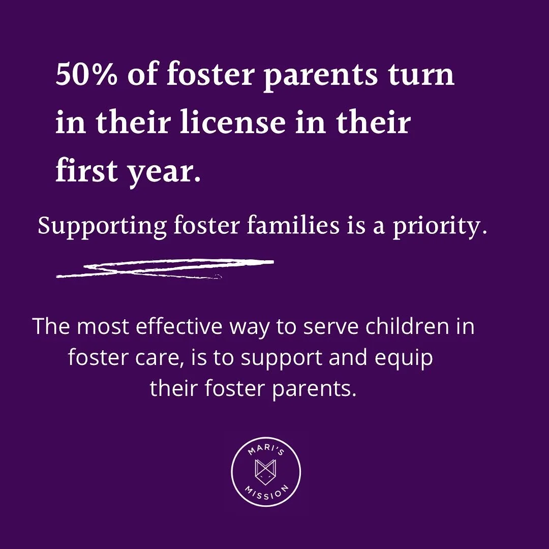 Our mission is to support and equip foster families so that they can stay licensed. 
We need your help in order to keep going, because our funds are getting very low.  Monthly donors are the best way to help us keep going, would you consider supporti
