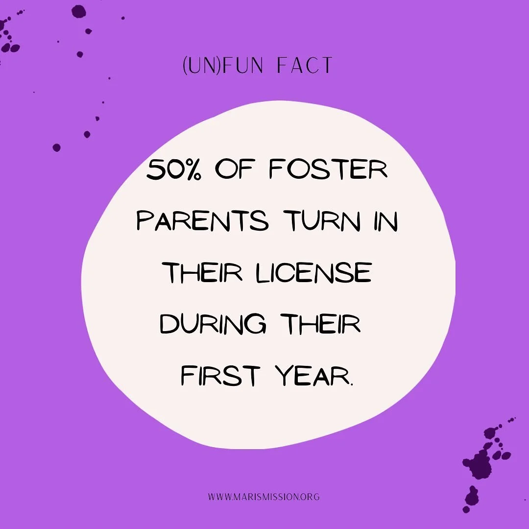 Foster Care (un)Fun Facts are a sobering reminder of the need to support Foster Families.  When a foster family feels supported/equipped their retention rate skyrockets to 90%!
The way to build a better life for kids in foster care is to support and 