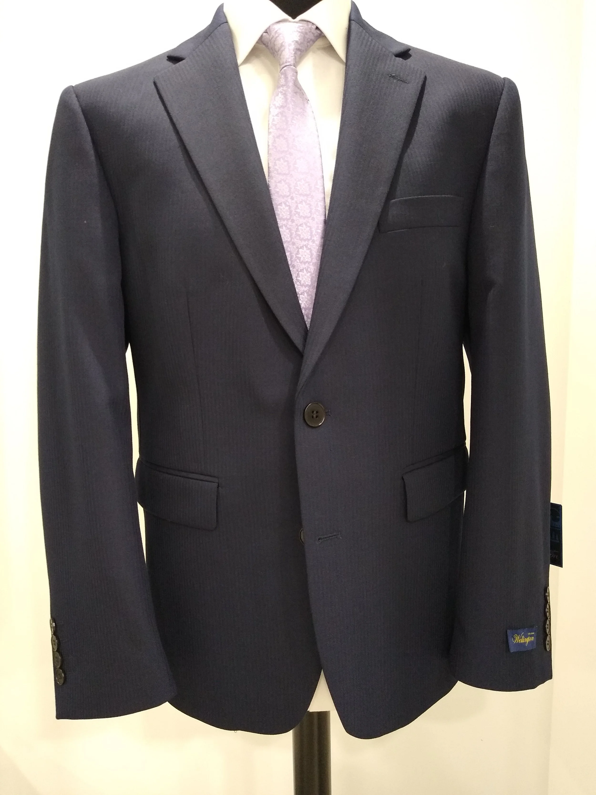 Wellington Suit Navy On Navy Stripe — Suited Menswear