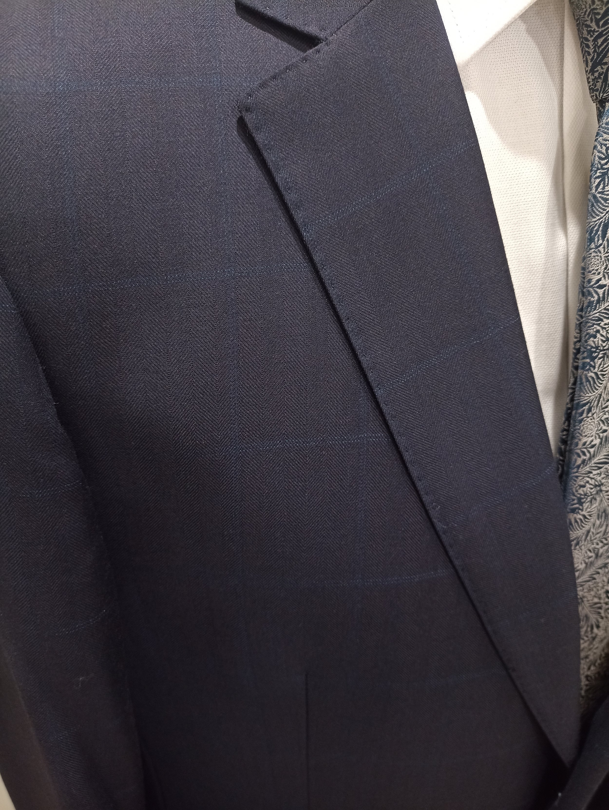 Aramis Suit Navy Ink Dot Weave — Suited Menswear
