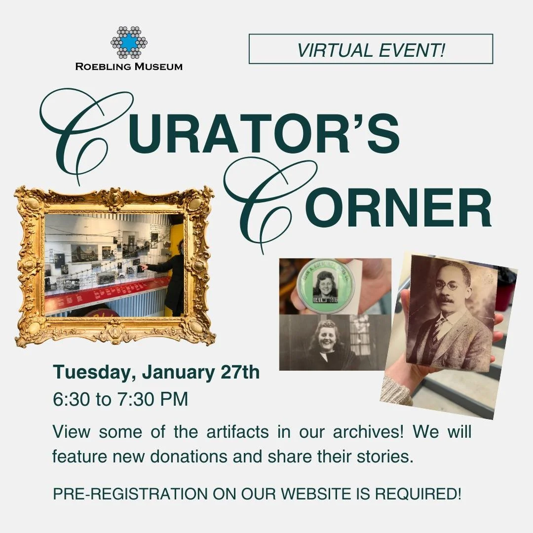 Our first Zoom event of 2026 is in two weeks! We're kicking off our full year of online programming with "Curator's Corner," an exclusive look at some of the items in our archive. The items we're featuring are from a specific event in the m