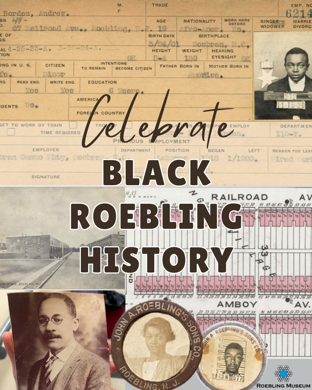 We are just one week away from the first event in our New Research series! Join and celebrate Black History Month with us as we dive into what we know and have yet to learn about Black history in Roebling. 

Register to attend the Zoom by visiting ou