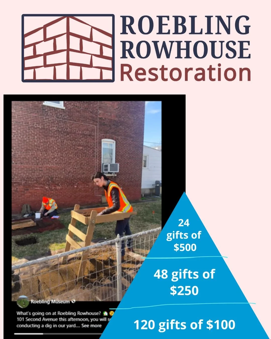 Restoration has begun at 101 Second Avenue&mdash;because of you.  We&rsquo;ve raised $38,000 so far, and archaeological work is already underway! 

We&rsquo;re now $12,000 away from reaching our goal. That&rsquo;s just 24 gifts of $500 to finish this