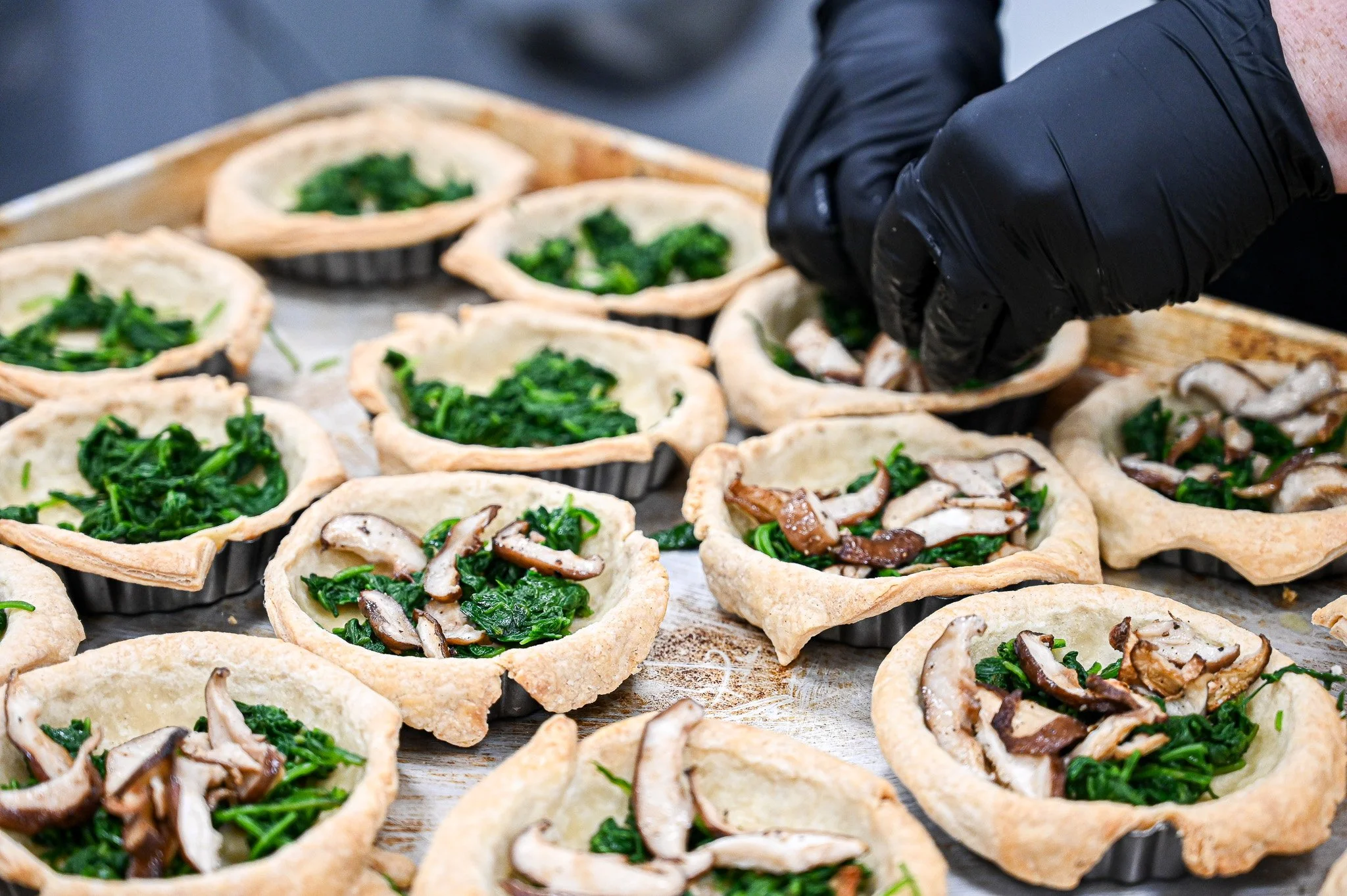 Spinach & Mushroom Quiches