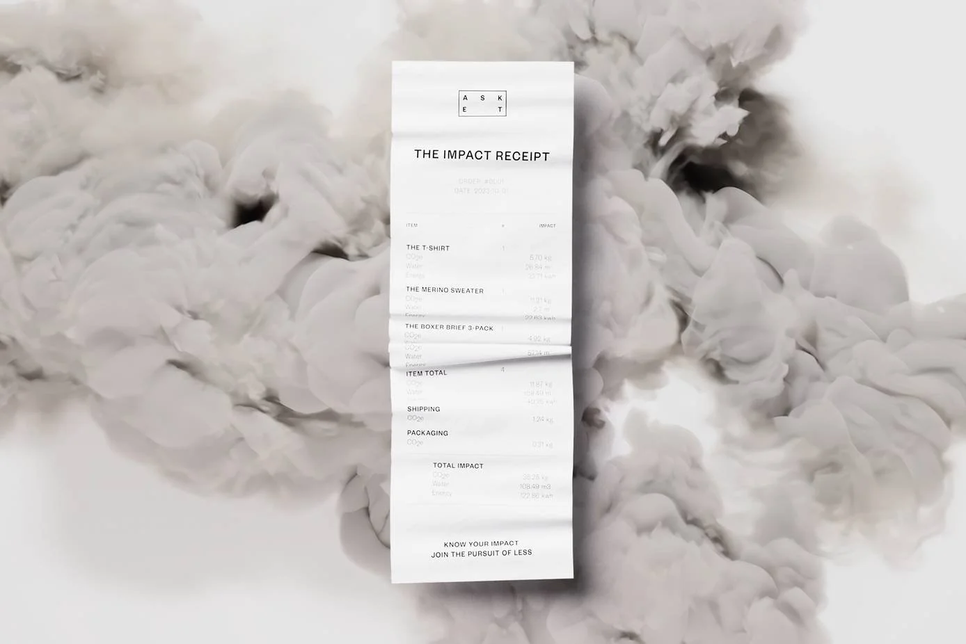 Asket launches ‘Impact Receipt’ highlighting the environmental cost of purchase