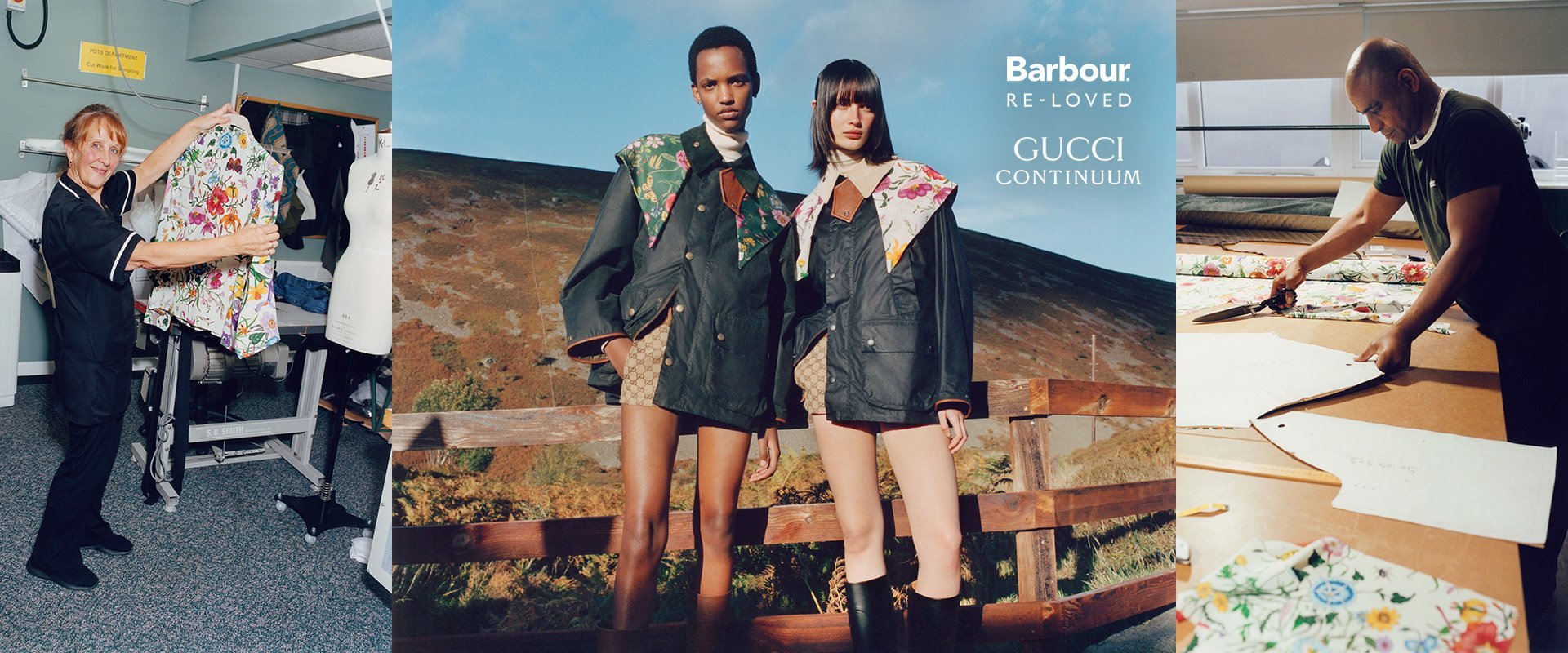 Gucci teamed up with Barbour on an upcycling project