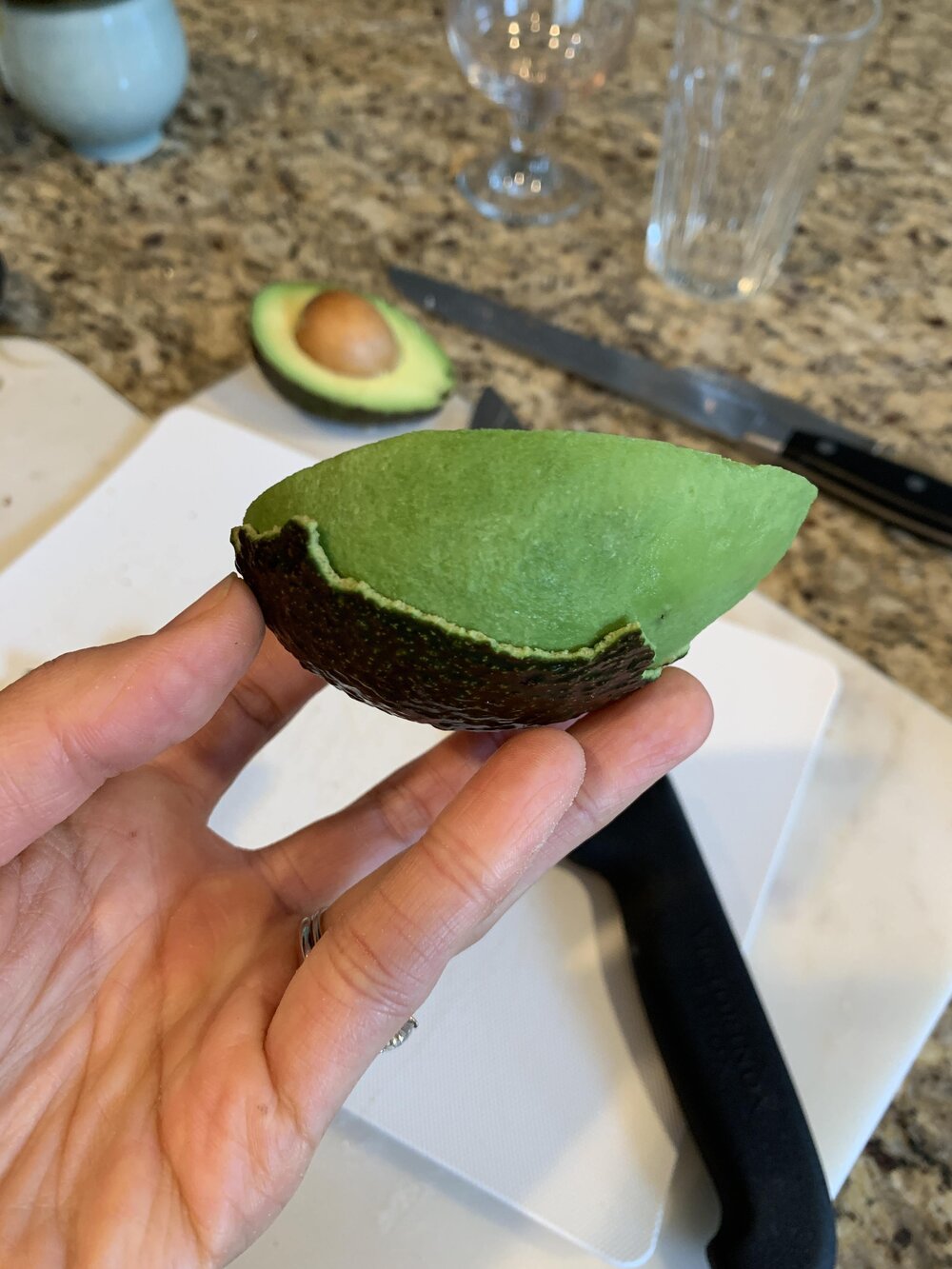 Step 3: Peel the avocado like an orange