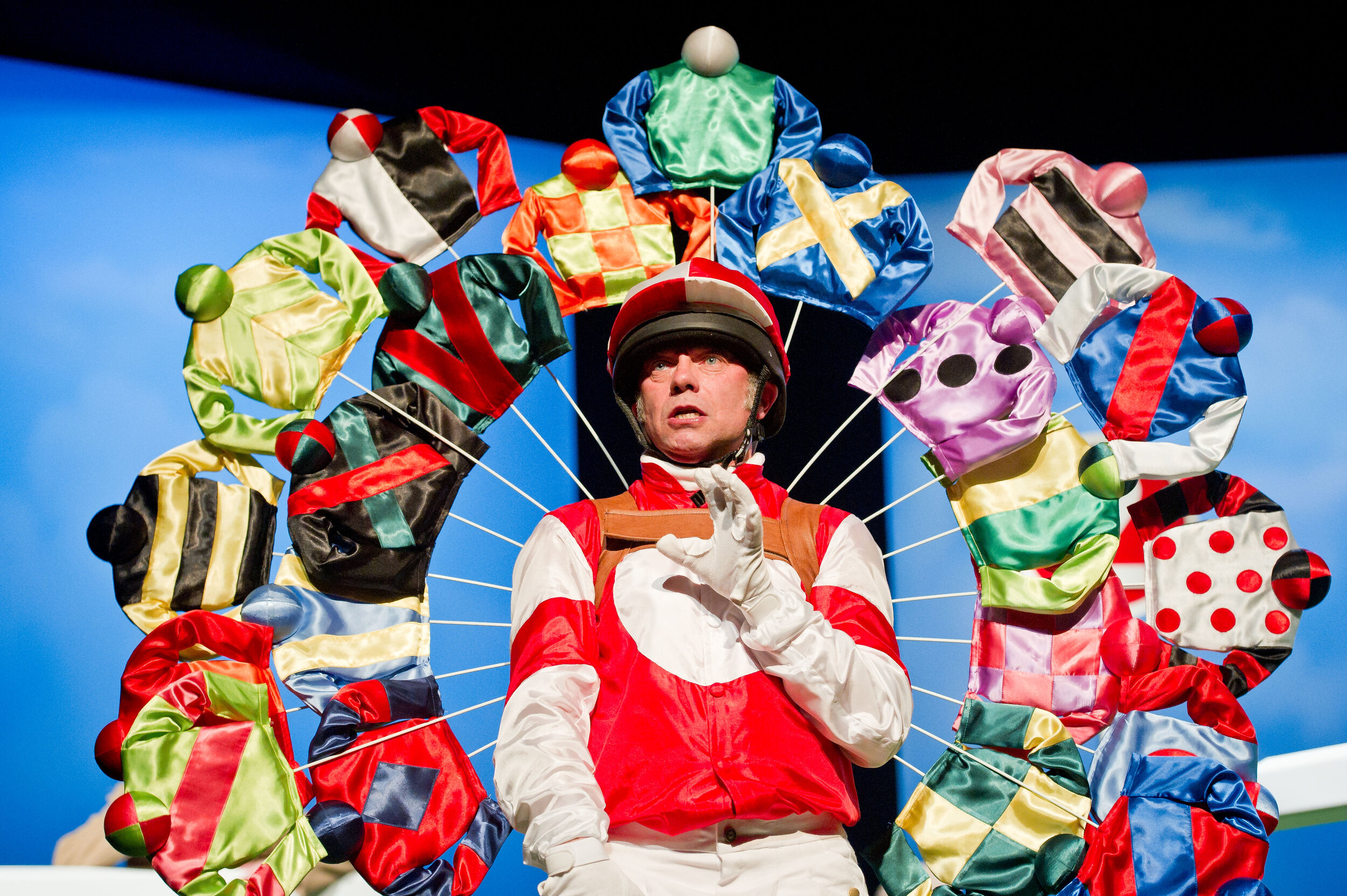 Paul Slack as The Derby in Epsom Downs at Salisbury Playhouse. Credit Robert Workman.jpg