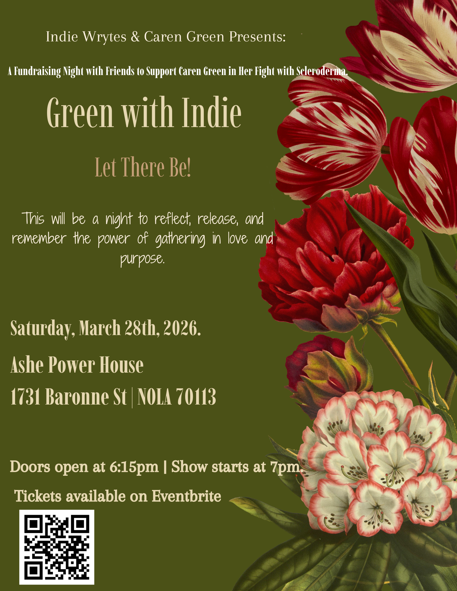 Green with Indie: Let There Be! A Night of Spoken Word & Music