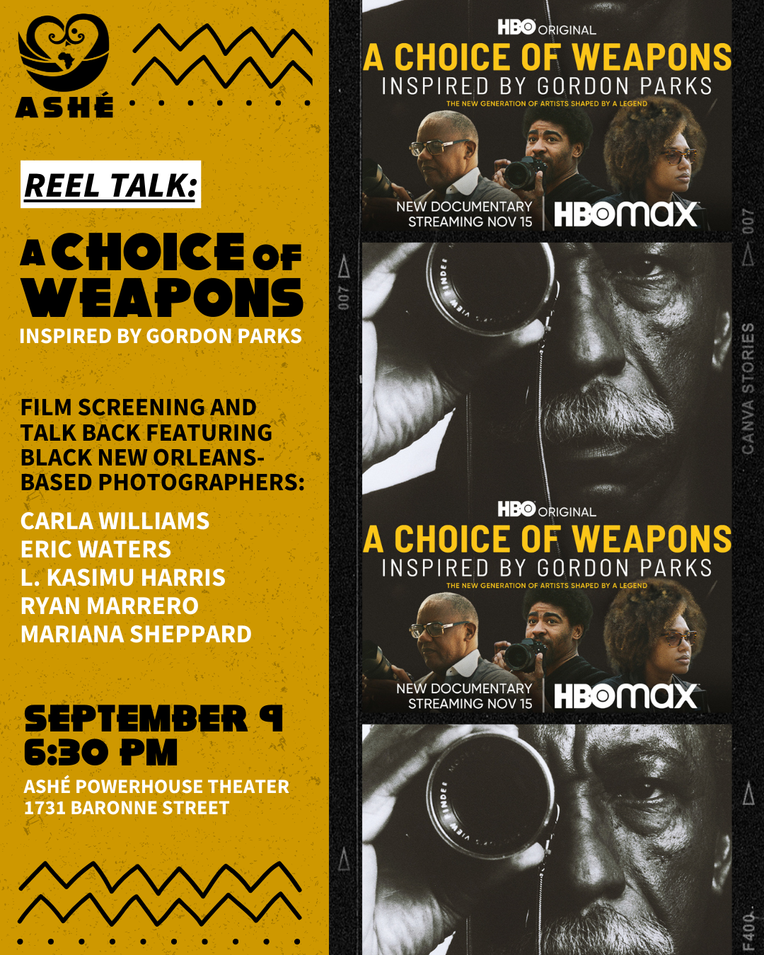 Reel Talk A Choice of Weapons Film — Ashé Cultural Arts Center