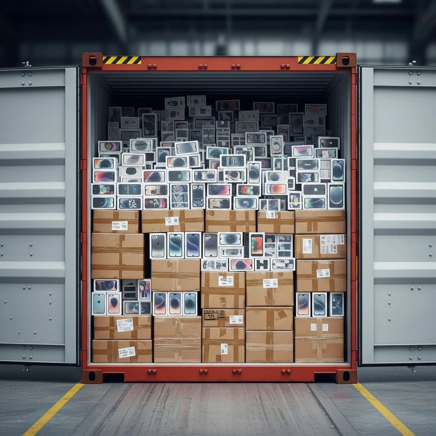 Guess how many @apple iPhone are in this 40 foot container.

@mrbeast
