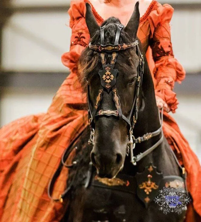 Bride De Cheval Baroque Regalmet – Cuir Fait Main, Ornements Dorés Ou Argentés, Fabriquée Au Canada