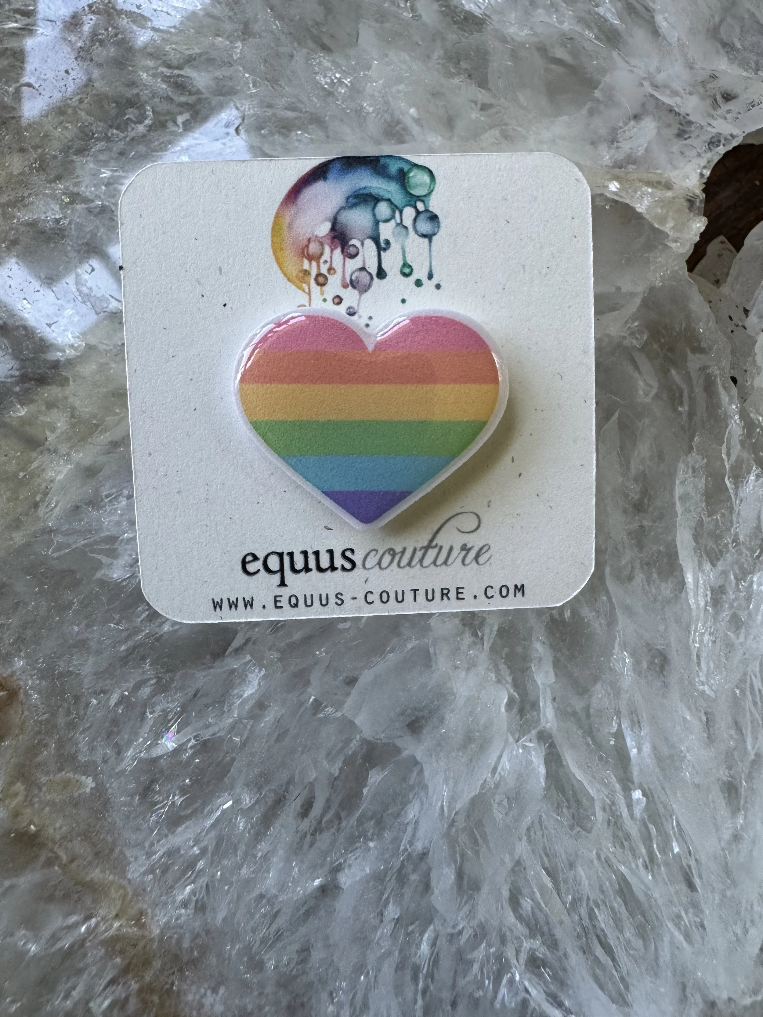 Pastel Rainbow Heart Stock Pin