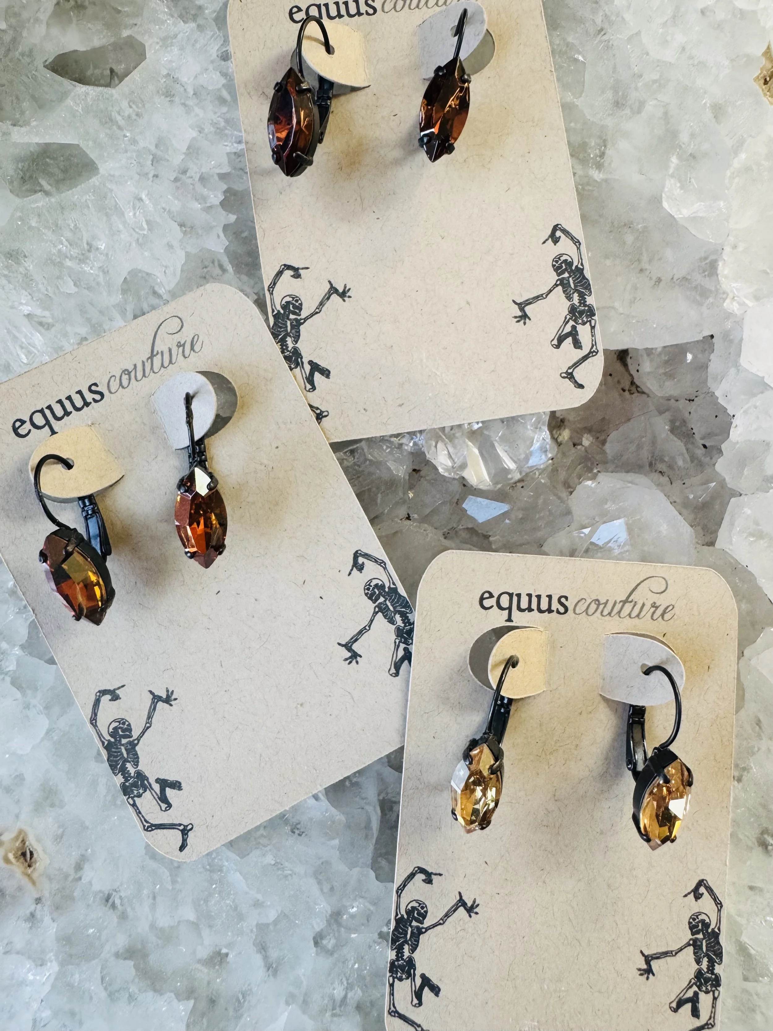 Swarovski Crystal Navette Earrings - 4 color ways