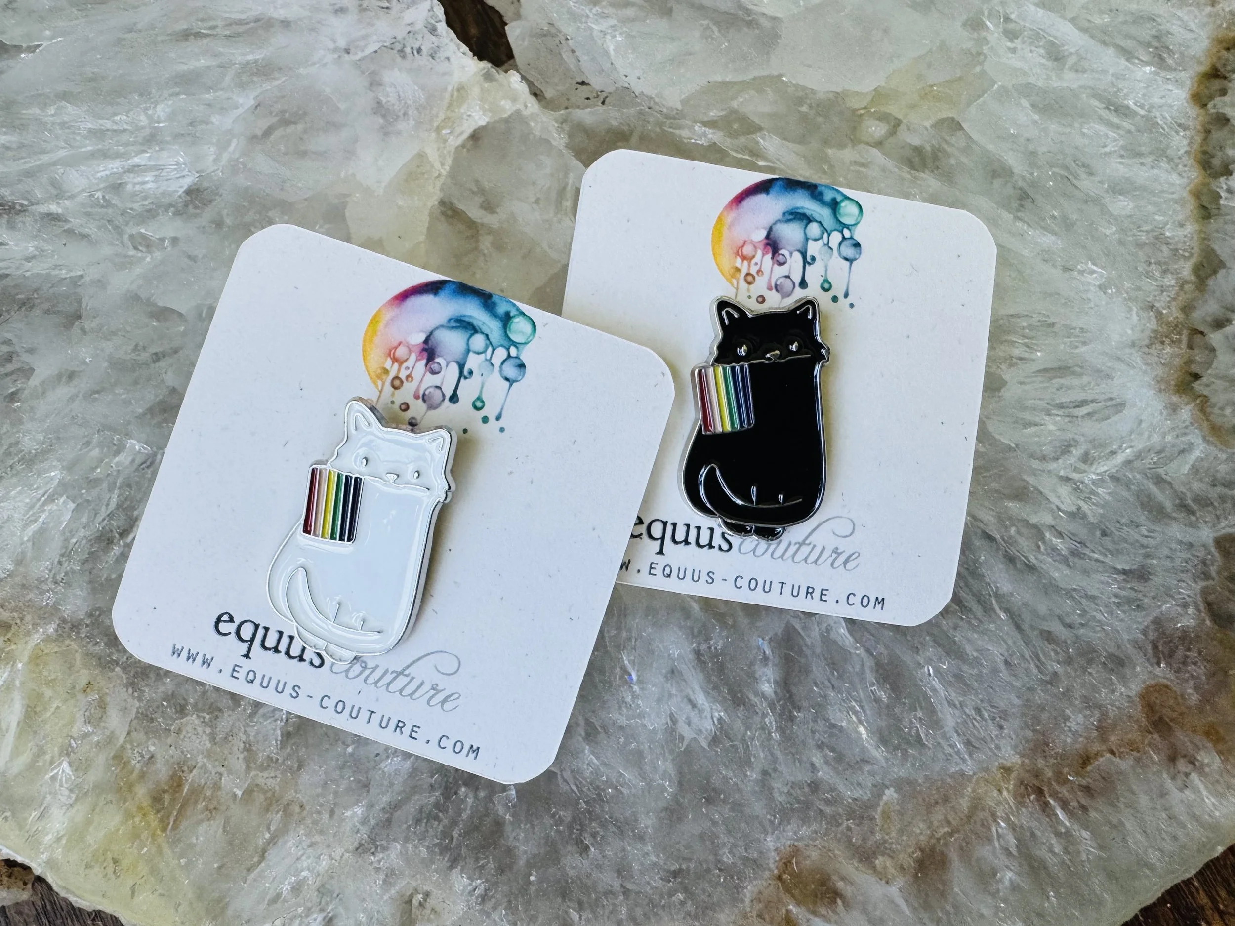 Cat Pride Flag Stock Pin