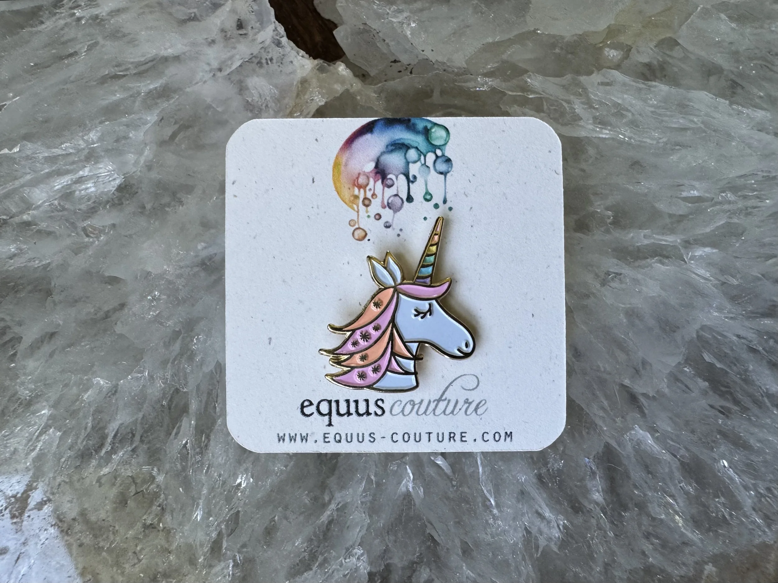 Pastel Rainbow Unicorn Stock Pin