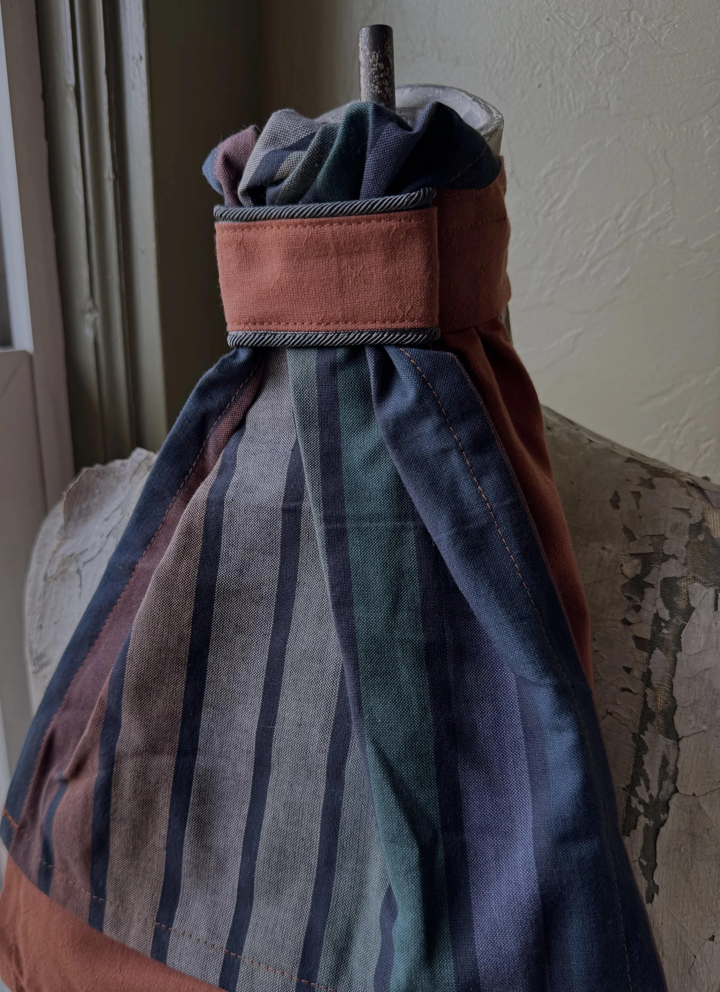 Rust and Muted Earth Tone Rainbow Stock Tie