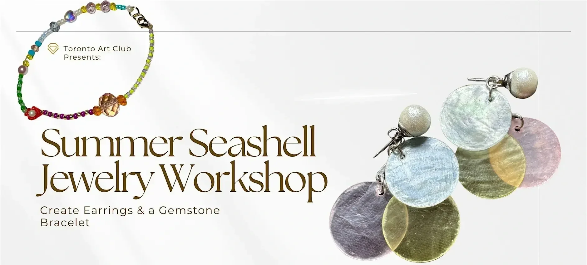 Summer Seashell Jewelry Workshop: Create Earrings &amp; a Gemstone Bracelet