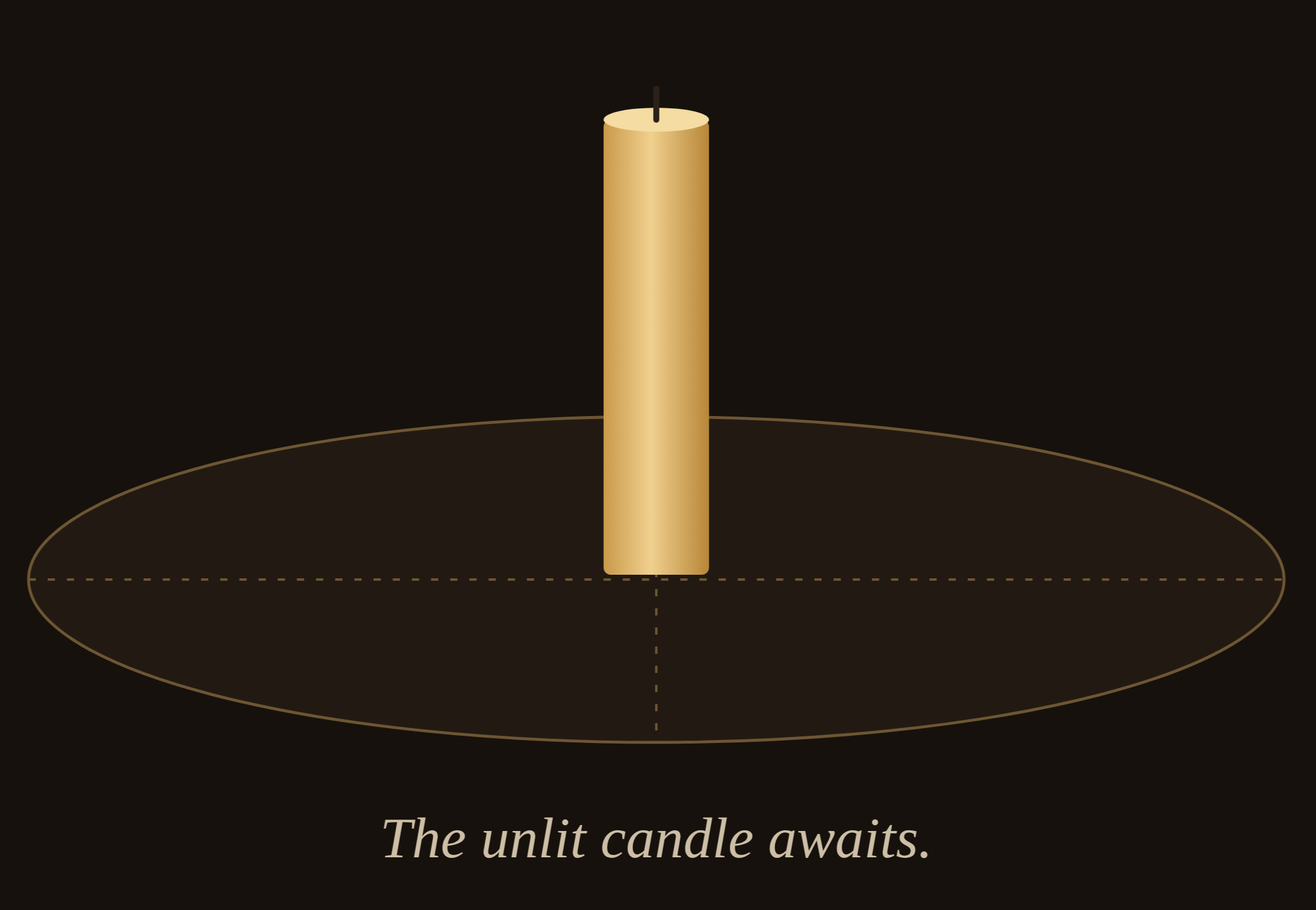 black grid with yellow candle