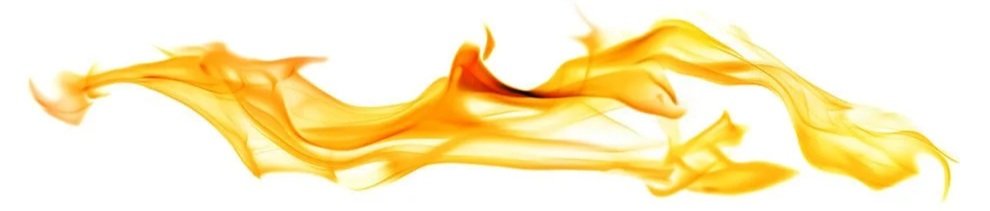 Abstract image of swirling yellow and orange flames or smoke.