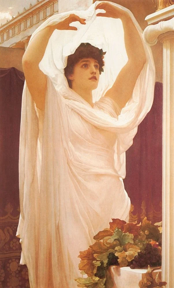 a woman in a white dress, raising a white veil over her head