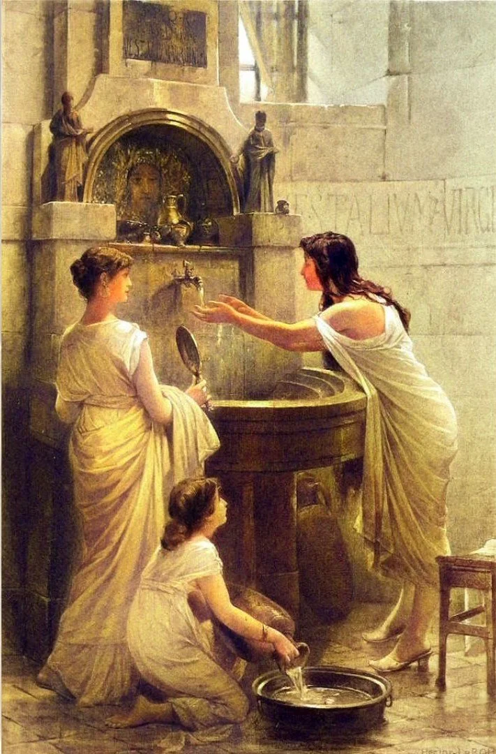 Novice Vestals drawing water