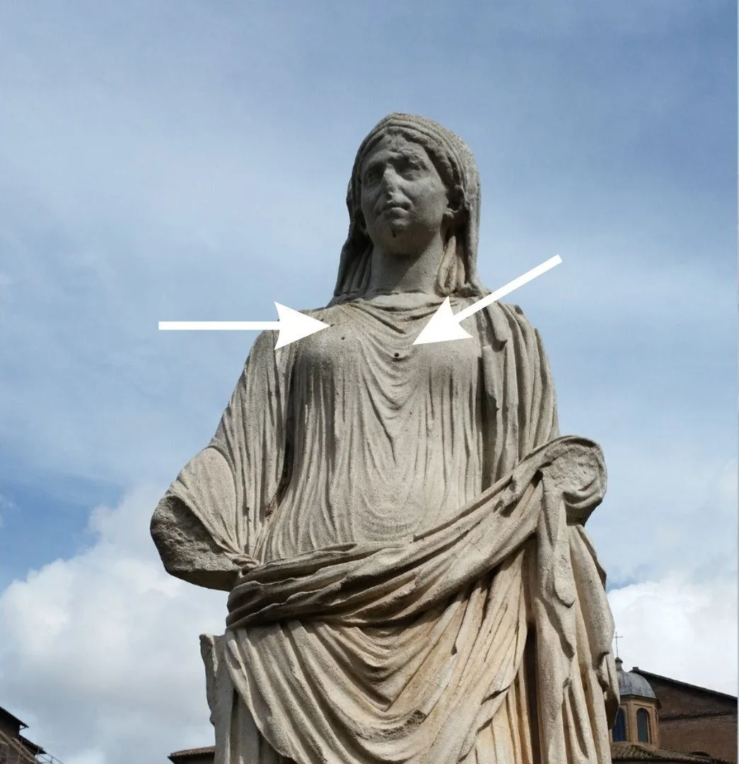 A Statue of a Vestal Priestess in the Roman Forum, in the House of the Vestals