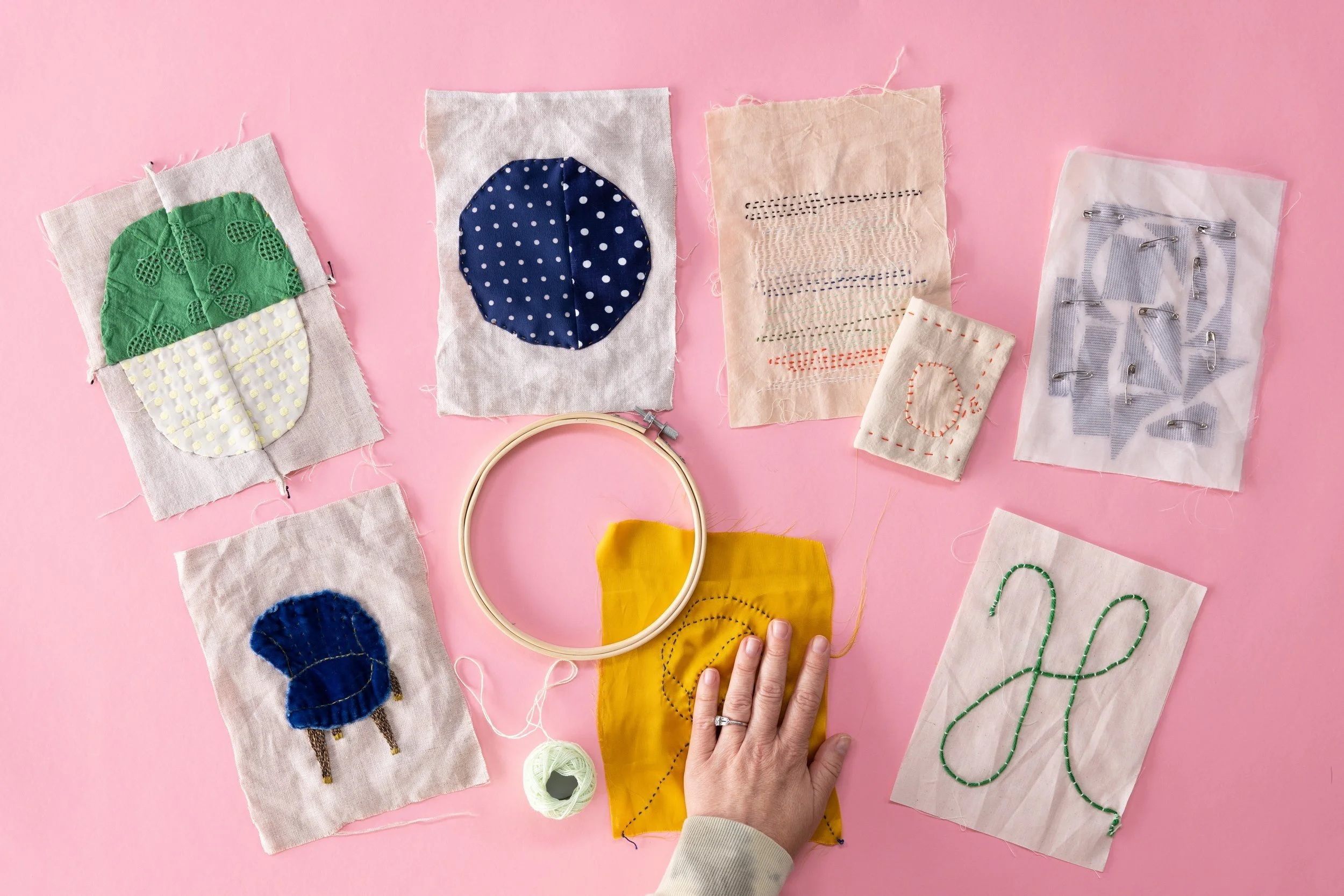 photo styling for an improv quilting project 