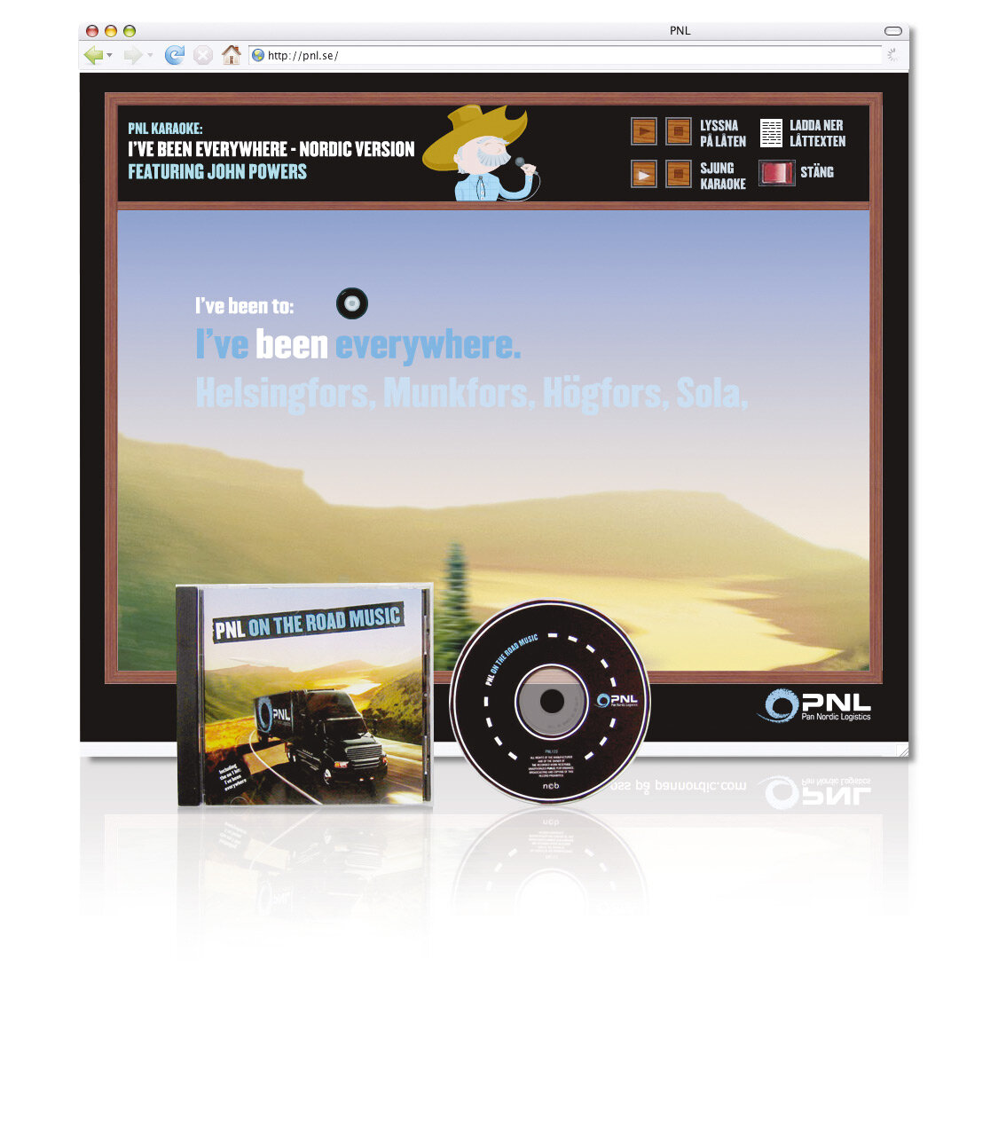   PNL Pan Nordic Logistics   I’ve been everywhere (Nordic version)     Pan Nordic Logistics (PNL) was the Nordic regions leading logistics company on the parcel market. They wanted to promote their Nordic sales tour. It was done by producing a first 
