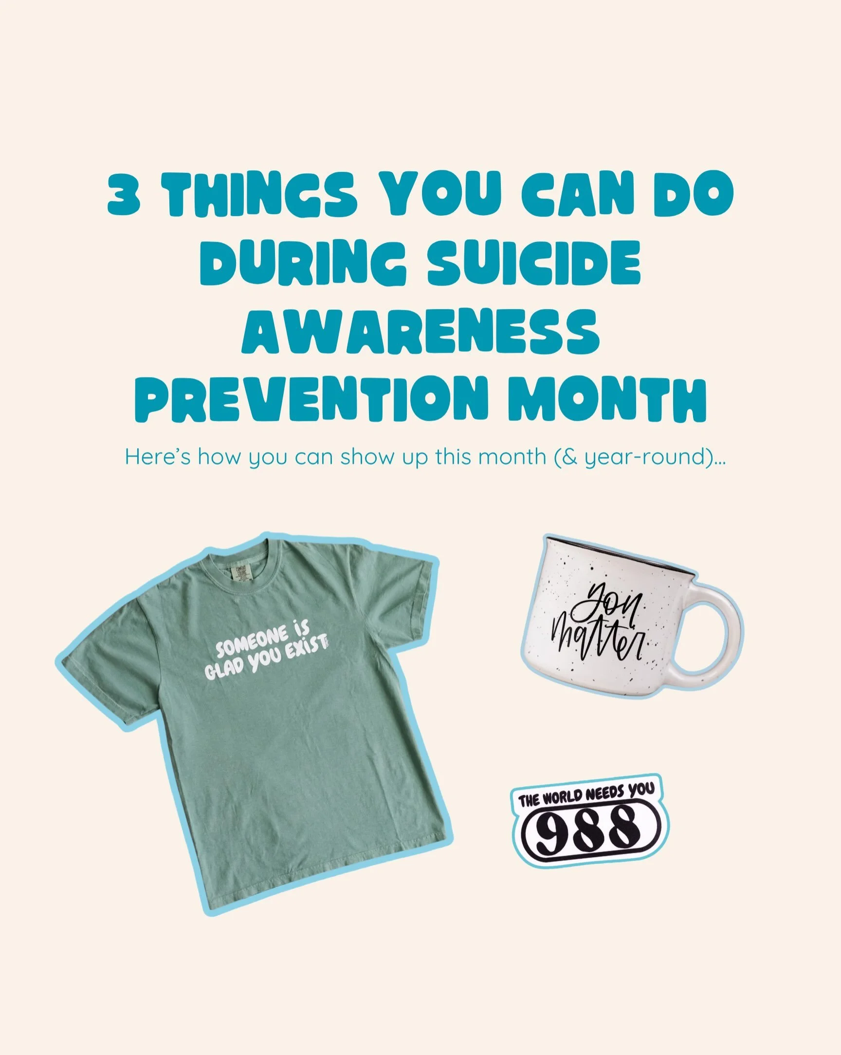 Tomorrow, it will be SEPTEMBER. That means Suicide Prevention Awareness Month. I plan to share resources, information/facts about suicide and prevention, and ways you can bring more awareness to this important topic in your own communities.

Small ac
